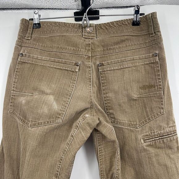 Kühl Brown Vintage Patina Dye Out Door Mid-Rise Straight Leg Jeans Size 32x30 - Picture 3 of 7